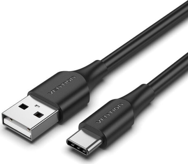 Vention CTHBG USB-A apa - USB-C 2.0 apa Adat és Töltőkábel 1.5m - Fekete