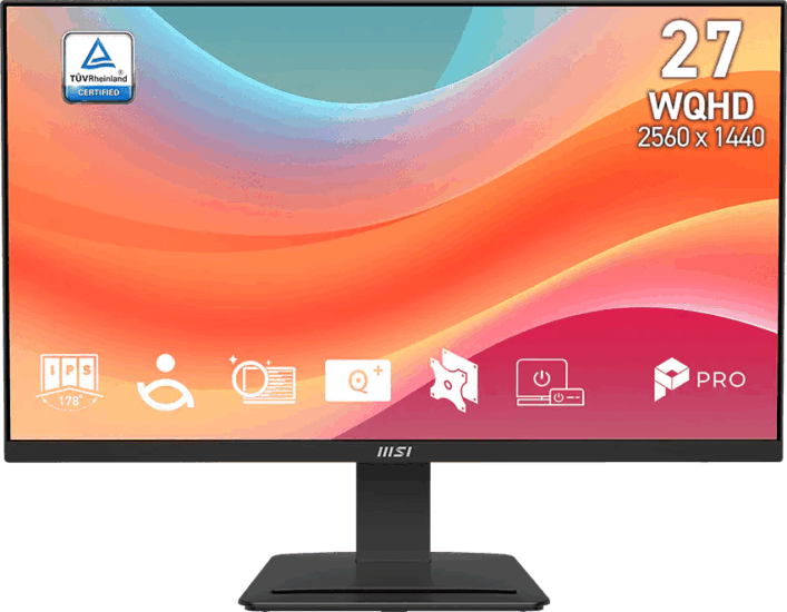 MSI 27" Business PRO MP273Q E7 16:9 WQHD IPS Gaming Monitor - Fekete