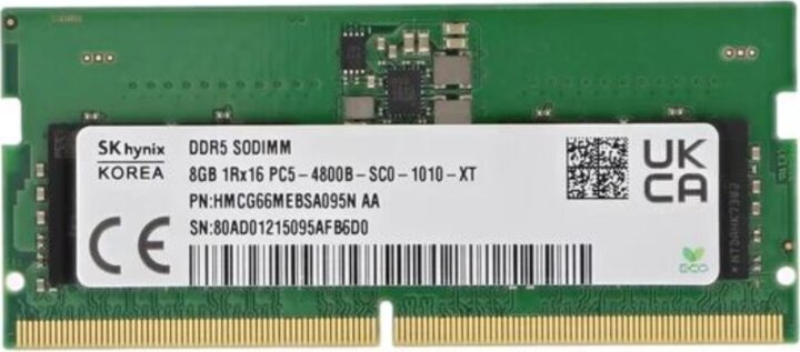 SK hynix 8GB / 4800 DDR5 SoDIMM CL40 Notebook RAM
