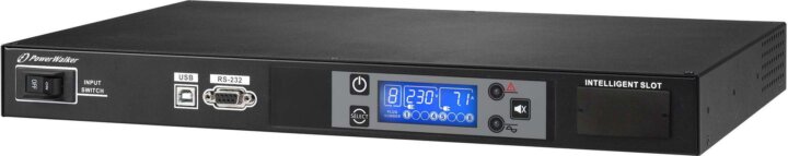 PowerWalker PDU RC-16A IEC Rack 8 aljzatos túlfeszültségvédő elosztó - Fekete