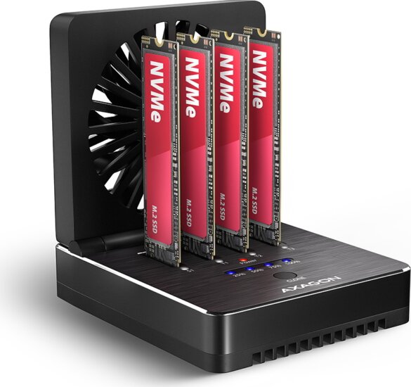 Axagon ADSA-M2C44 USB4 M.2 NVMe SSD Dokkoló és Klónozó Állomás (USB4 - M.2 NVMe)