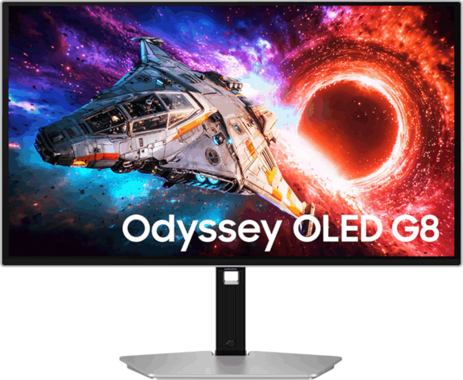 Samsung 27" Odyssey G8 G80SH 16:9 4K OLED Gaming Monitor - Ezüst