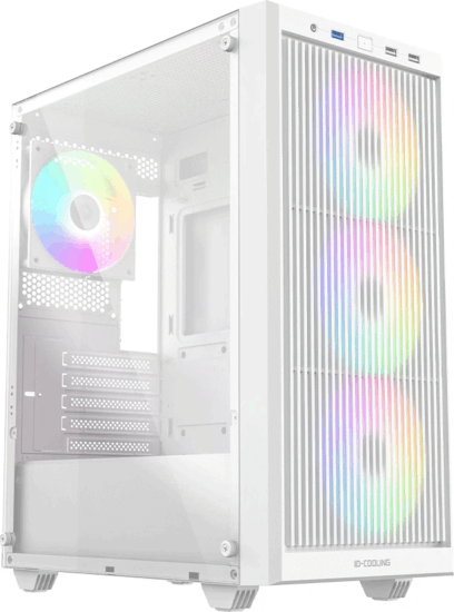 ID-Cooling WARE 310 ARGB WH Midi Torony Számítógépház + 1db 120mm ventilátor - Fehér