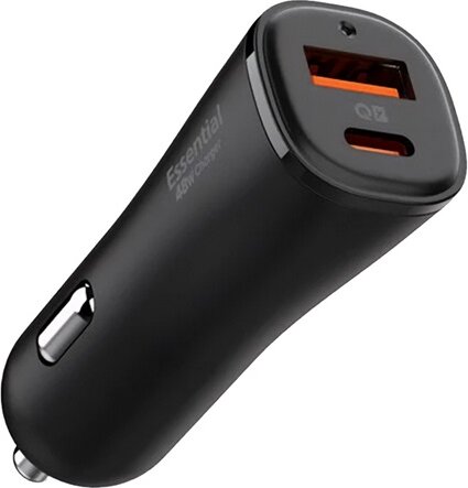 Spigen Essential EV482 USB-C + USB-A Autós Gyorstöltő 48W - Fekete