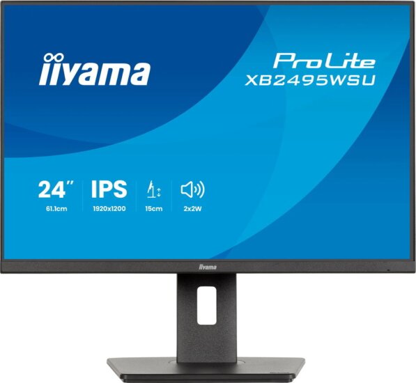 iiyama 24.1" ProLite XB2495WSU-B1 16:10 WUXGA IPS Monitor - Fekete