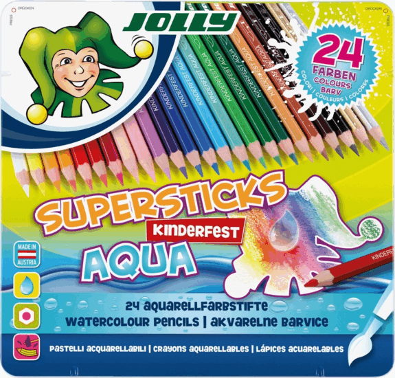 Jolly Superstick Kinderfest Aqua Színesceruza készlet (24 db / csomag)