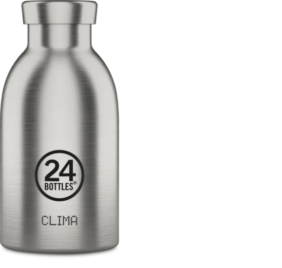 24Bottles Clima Bottle Brushed Steel Dupla falú utazó Termosz bögre 330ml - Inox
