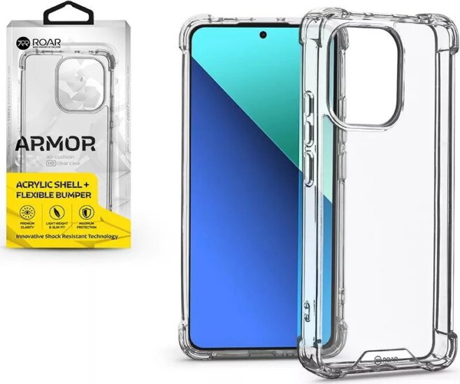 Roar KC294150 Xiaomi Redmi Note 13 4G Armor Gel Szilikon Hátlapvédő Telefontok - Átlátszó