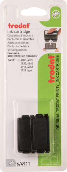 Trodat 6/4911 Bélyegzőpárna - Fekete (2db/csomag)