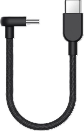 Xiaomi Braided USB-C 90° Apa - USB-C Apa 2.0 Adat és Töltőkábel 0.1m - Fekete