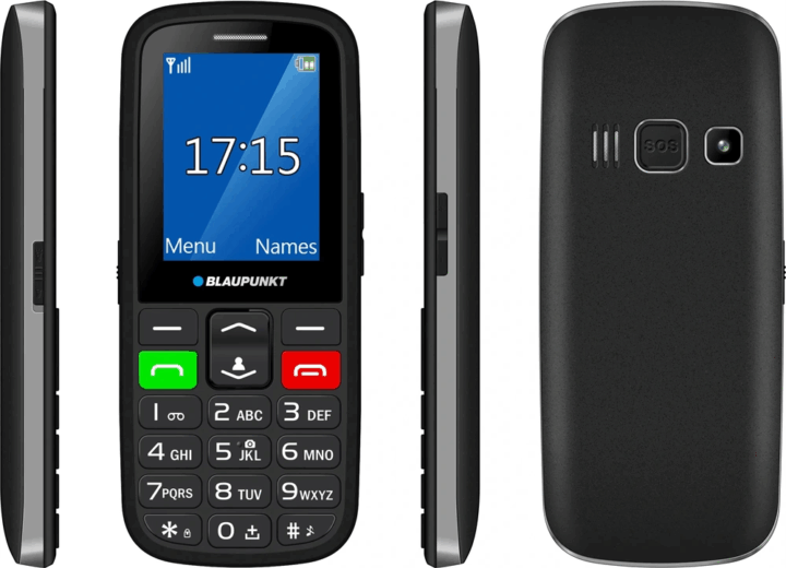 Blaupunkt BS09 32/32MB 4G Dual SIM Nyomógombos Yettel Mobiltelefon - Fekete