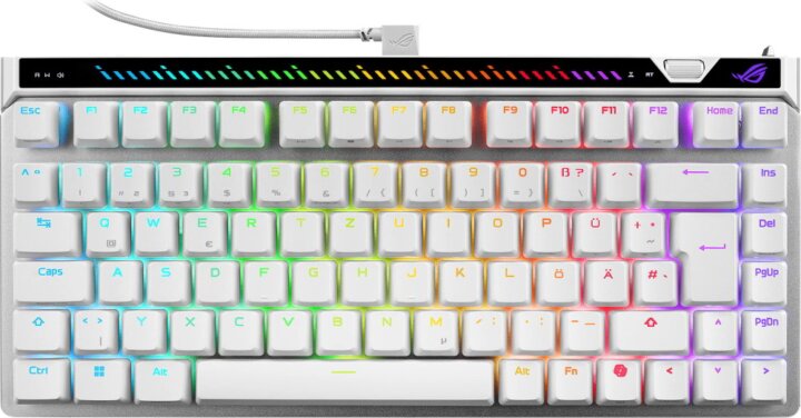 ASUS ROG Falchion Ace 75 HE ROG HFX V2 Mechanikus Vezetékes Gaming Billentyűzet DE - Fehér