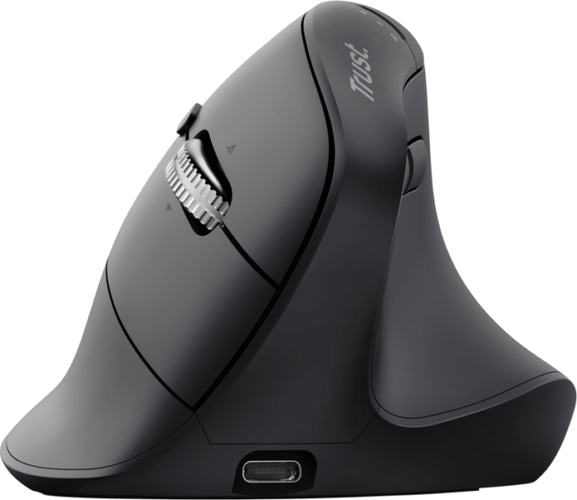 Trust 26107 Vyran Bluetooth + RF Wireless Vertikális Egér - Fekete