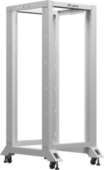 Lanberg 19" Szabadon Álló Nyitott Rack Állvány 27U 600x800mm - Szürke