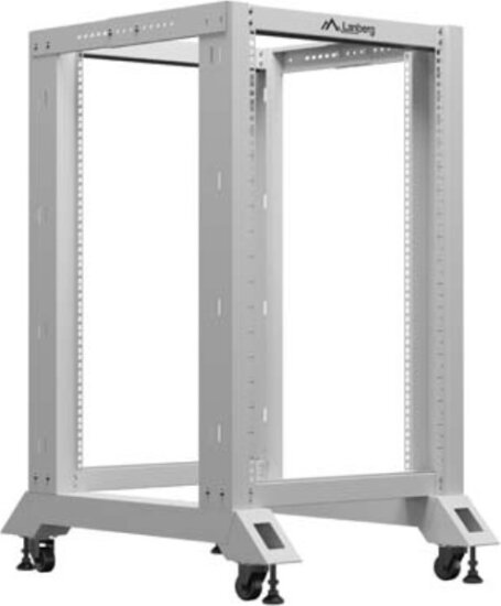 Lanberg 19" Szabadon Álló Nyitott Rack Állvány 18U 600x800mm - Szürke