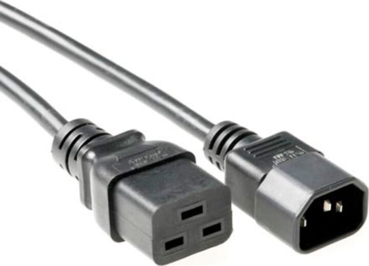 ACT AK5439 C14 - C19 IEC Hálózati Tápkábel 1m - Fekete ACT AK5439 C14 - C19 IEC Hálózati Tápkábel 1m - Fekete
