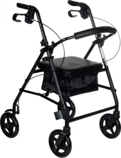 REHA FUND RF-610 4 Kerekű rollátor Max 136kg - Fekete