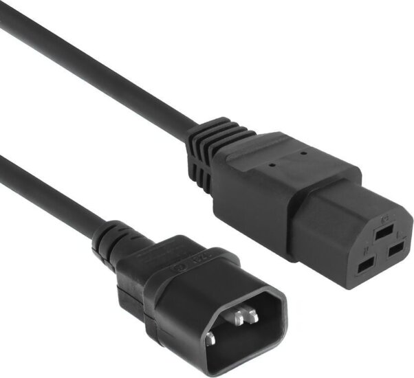 ACT AK5370 250V C14 - C21 IEC Hálózati Tápkábel 1m - Fekete