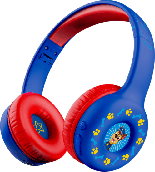 Trust 25655 Nouna Mancs Őrjárat Bluetooth / Vezetékes Gyerek Fejhallgató Headset - Piros/Kék