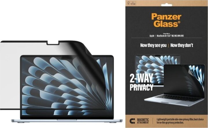PanzerGlass PG63443 Apple MacBook Air 13,6" Laptop Mágneses Kétirányú Betekintésvédelmi Szűrő
