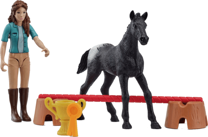 Schleich 81539 Pocket Set! Tornagyőzelem Flocke csikó játékfigurával