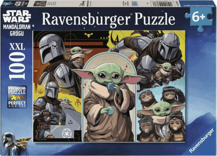 Ravensburger 12004383 Star Wars A mandalóri és Grogu 100 darabos XL puzzle