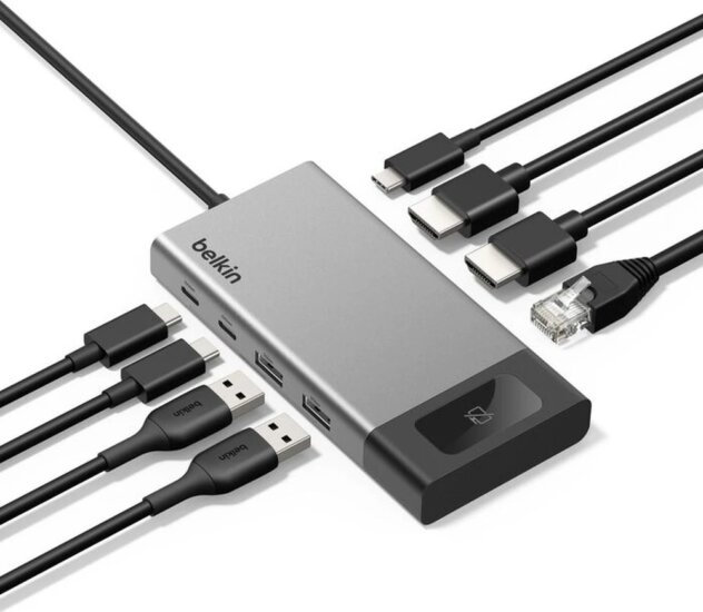 Belkin INC027HQSGY Connect 8-in-1 USB-C Laptop Dokkoló Állomás 100 Watt 2 kijelzőhöz