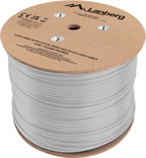 Lanberg LCS5L-11CU-0305-S S/FTP CAT5e Installációs kábel 305m - Szürke
