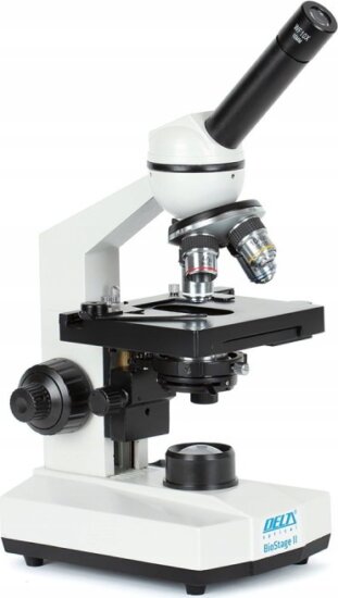 Delta Optical BioStage II Monokuláris biológiai mikroszkóp + Tok + Kiegészítő készlet