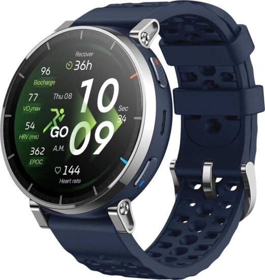 Amazfit Active 3 Premium NFC Okosóra 45mm - Kék / Ezüst