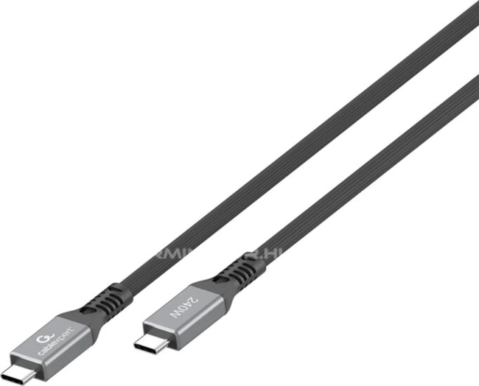 Gembird CCBP-USB4-CMCM240-0.3M Prémium USB Type-C apa - USB Type-C apa 4.0 Adat és töltőkábel 0.3m - Fekete