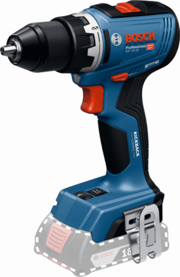 Bosch Profi-Set GSR 18V-65 Akkus fúró-csavarozó + 2x 18V Akku + Koffer + 19 db kézi szerszámkészlet