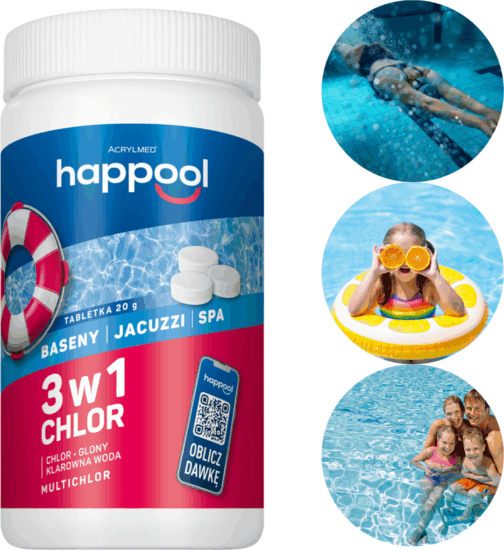 Acrylmed MULTICHLOR Fertőtlenítő Klórtabletta medence vízhez 20g / 1kg
