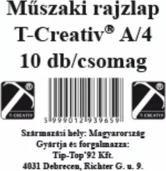 M&G T-Creativ A4 Műszaki Famentes rajzlap (10 db / csomag)