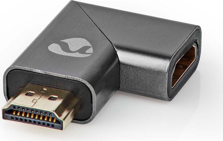 Nedis CVTB34904GY HDMI Apa - HDMI Anya Derékszögű Átalakító Adapter - Fekete