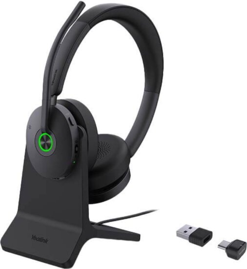 Yealink BH74 UC Bluetooth Fejhallgató Headset Töltőállvánnyal - Fekete