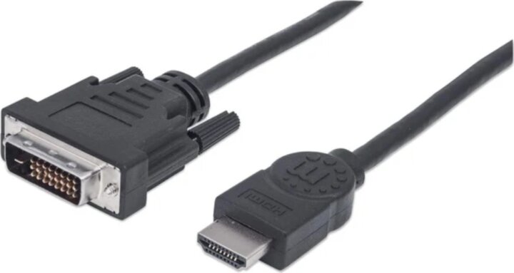 Manhattan 322782 HDMI Apa - DVI-D Apa Dual Link Kábel 1m - Fekete
