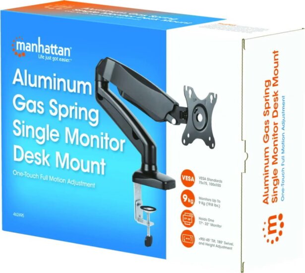 Manhattan 462495 17"-32" Monitor Fali Tartó Kar - Fekete