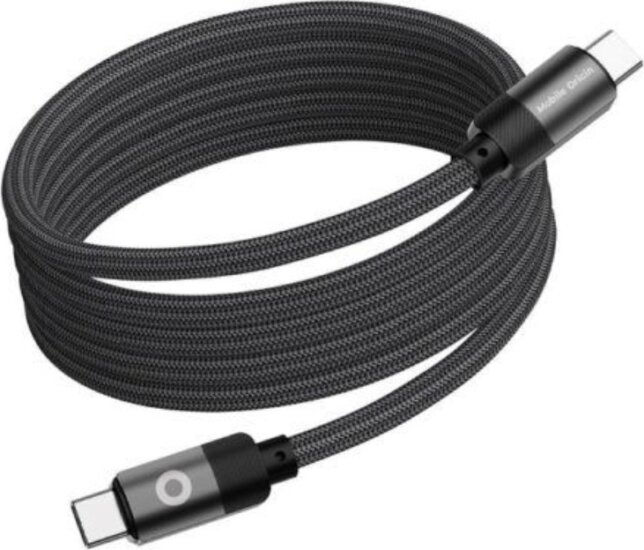 Mobile Origin Magnetic USB-C Apa - USB-C Apa 2.0 Adat és Töltőkábel 60W 1m - Fekete