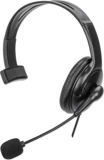 Manhattan 180849 Vezetékes Call Center Mono Headset - Fekete