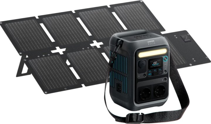 Anker SOLIX C300X DC + PS60 Hordozható Akku Állomás 288Wh + Napelem 60W
