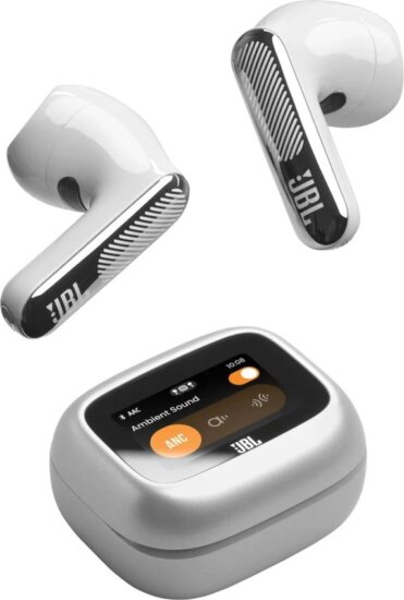 JBL Live Flex 4 Bluetooth Fülhallgató Headset Töltőtokban - Ezüst