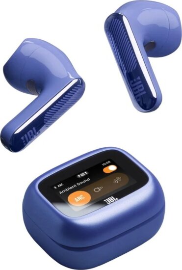 JBL Live Flex 4 Bluetooth Fülhallgató Headset Töltőtokban - Kék