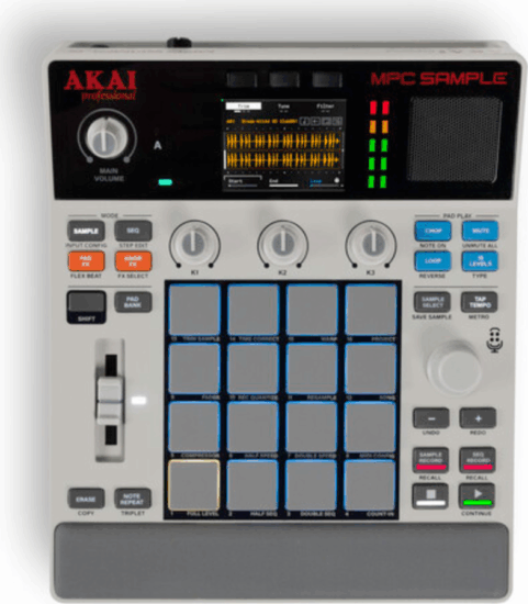 Akai MPC Sample hordozható mintavevő és groovebox - Fehér / Szürke