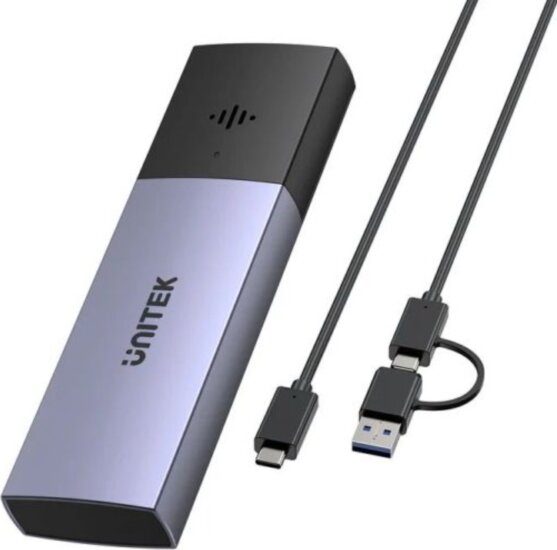 Unitek S1251AGY01 M.2 USB-C Külső SSD Ház - Fekete/Ezüst