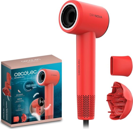 Cecotec DryNova ION technológiás Hajszárító 1600 Watt - Piros