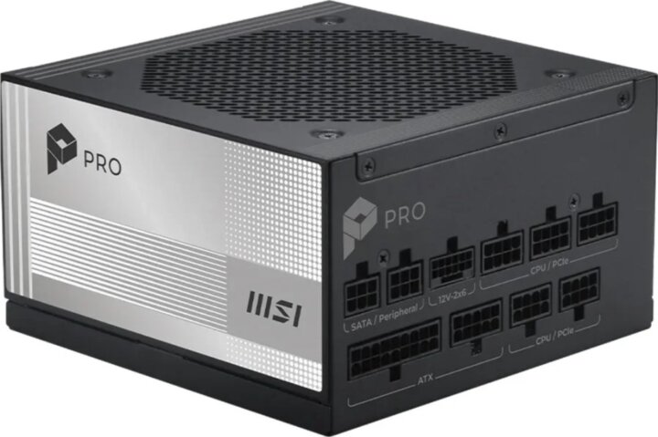 MSI 1000W PRO A1000PL PCIE5 80 PLUS Platinum Moduláris Tápegység