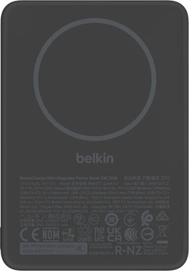 Belkin BPD017hqBK BoostCharge Qi2 Wireless PowerBank 10000mAh 7.5W - Fekete