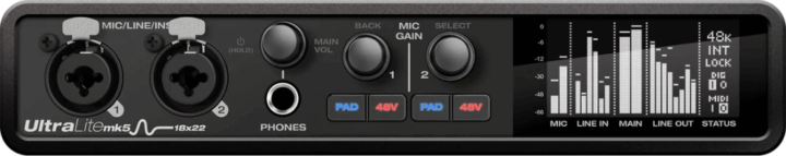 MOTU UltraLite-mk5 USB 40 csatornás Audio Interfész - Fekete