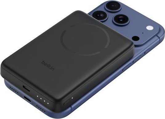 Belkin BPD018hqBK BoostCharge Slim Qi2 Wireless PowerBank 10000mAh 15W + USB-C Kábel 0.6m - Fekete